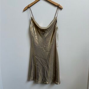 Zara Gold Mini Dress